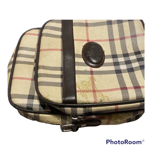Vintage Burberry Burberrys nova check leather authentic missing strap crossbody - Picture 5 of 8